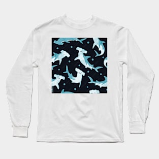 hammerhead shark mouse pad design Long Sleeve T-Shirt